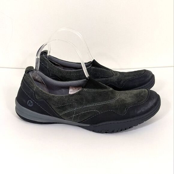 Merrell Albany Gray Suede Moccasins Women's 11 - Picture 1 of 8